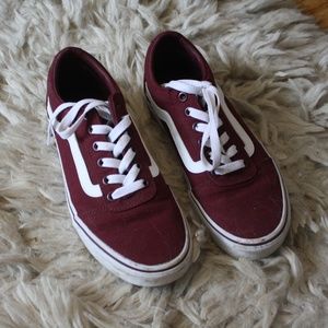 Maroon Vans Womens 7